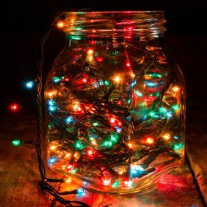 Lampki LED łańcuch świetlny świąteczne choinkowe 10m 100LED multikolor 8 trybów świecenia