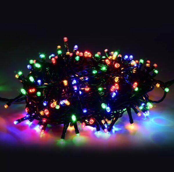 Lampki LED łańcuch świetlny świąteczne choinkowe 10m 100LED multikolor 8 trybów świecenia - obrazek 8