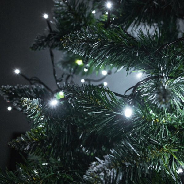 Lampki LED łańcuch świetlny świąteczne choinkowe 10m 100LED zimny biały 8 trybów świecenia - obrazek 4