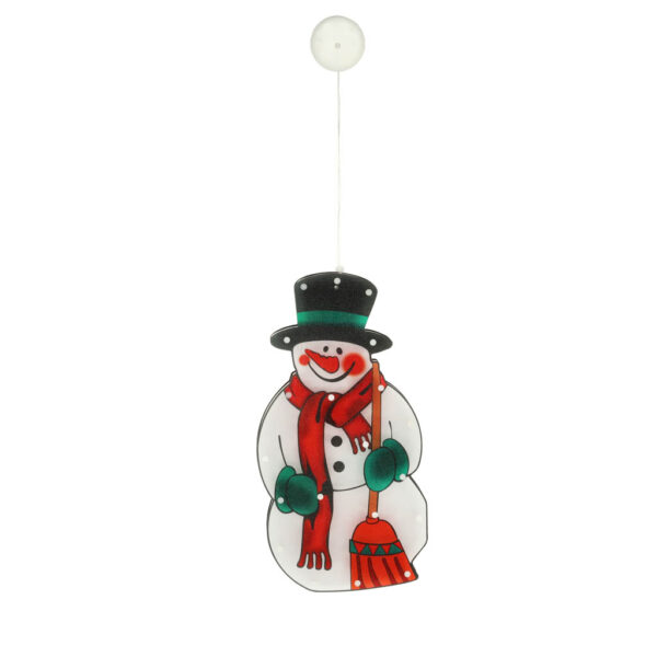 Lampki LED wisząca dekoracja okna świąteczna bałwan XXL 45cm - obrazek 3