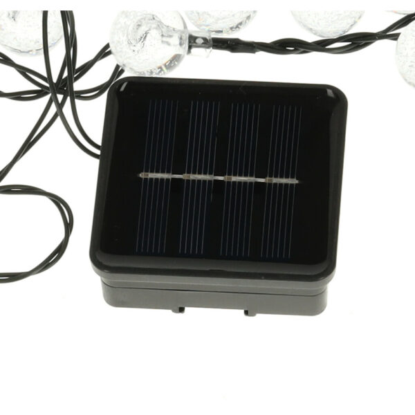 Lampki ogrodowe solarne kulki 7m 50LED ciepły biały - obrazek 2
