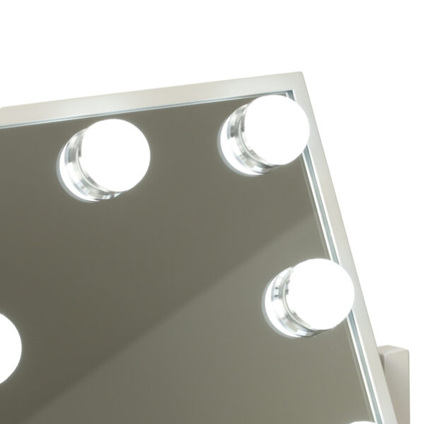 Lusterko do makijażu kosmetyczne podświetlane 12 LED Hollywood z 12 żarówkami USB 30 x 40 cm - obrazek 2