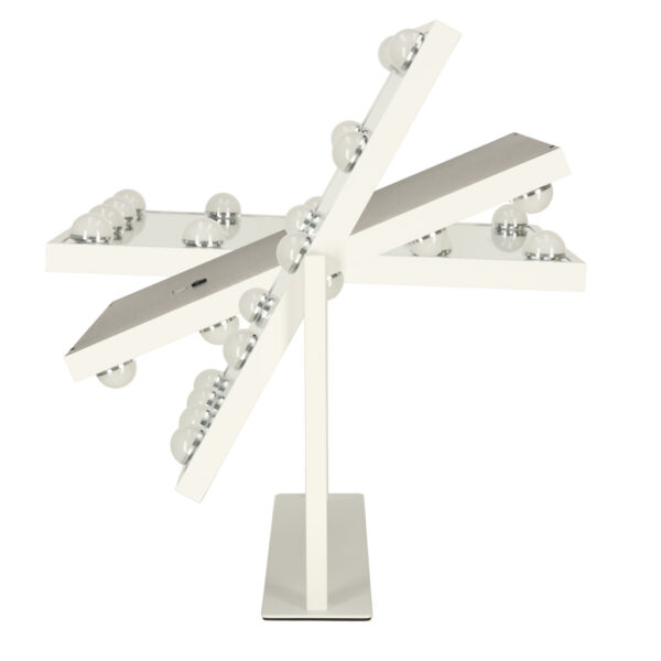 Lusterko do makijażu kosmetyczne podświetlane 12 LED Hollywood z 12 żarówkami USB 30 x 40 cm - obrazek 3