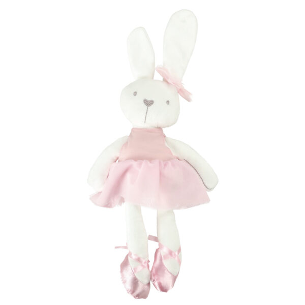 Maskotka pluszowa pluszak przytulanka królik zajączek w różowej sukience 42cm - obrazek 2