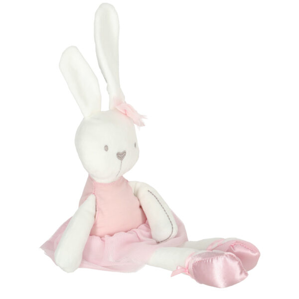 Maskotka pluszowa pluszak przytulanka królik zajączek w różowej sukience 42cm - obrazek 5
