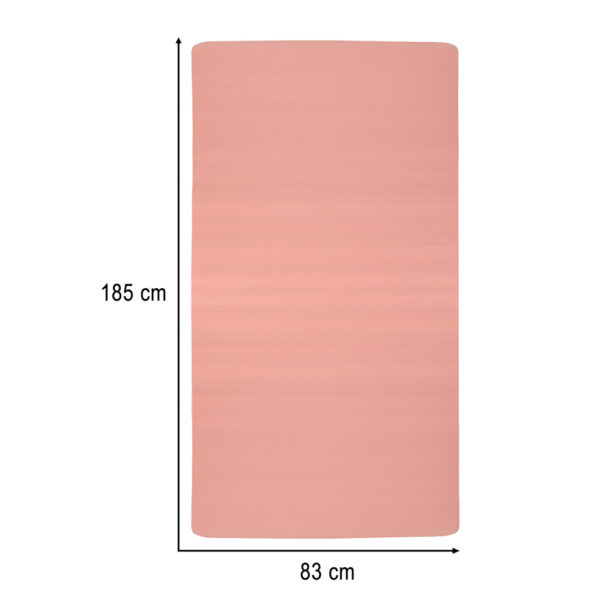 Mata do ćwiczeń jogi gimnastyczna treningowa fitness karimata gruba 1,5cm różowa + pokrowiec - obrazek 6
