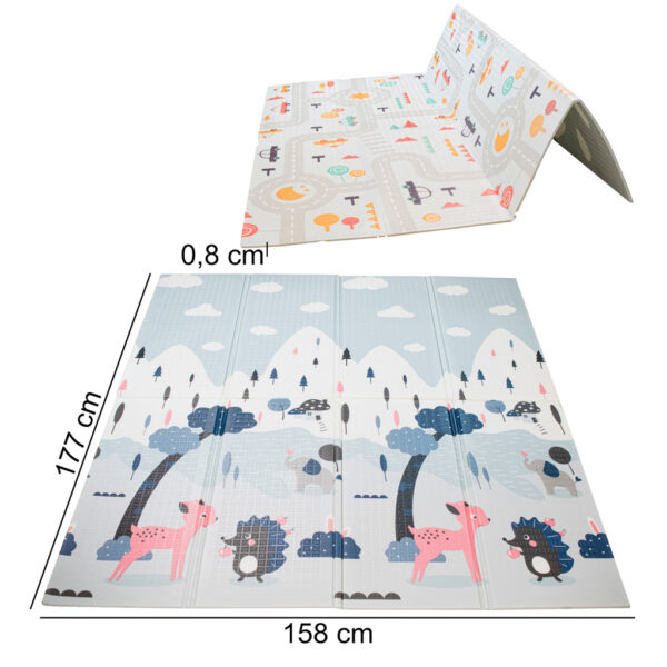 Mata edukacyjna piankowa dwustronna składana ulica las 177 x 158 cm - obrazek 10