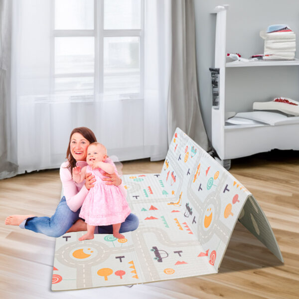 Mata edukacyjna piankowa dwustronna składana ulica las 177 x 158 cm - obrazek 16