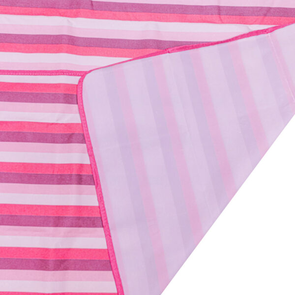 Mata plażowa wodoodporna koc piknikowy plażowy składany torba XXL 200x200cm różowa - obrazek 5