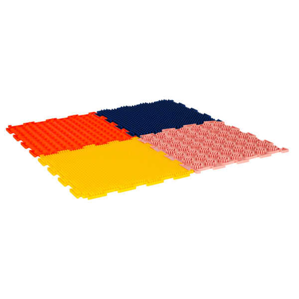 Mata sensoryczna puzzle montessori do masażu stóp 8 elementów kolorowe - obrazek 5