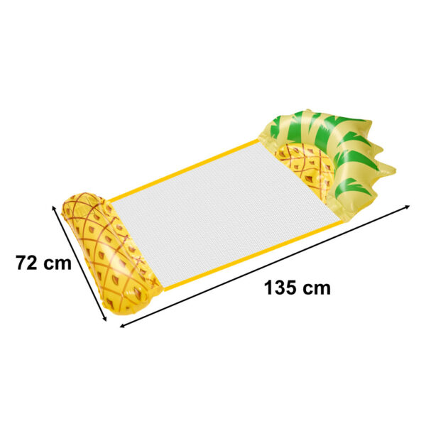 Materac dmuchany plażowy hamak wodny leżak fotel krzesło do pływania basenu ananas - obrazek 3