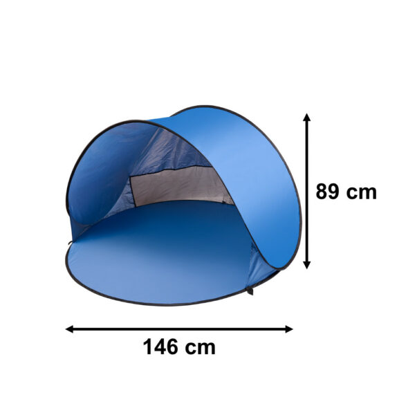 Namiot plażowy duży samorozkładający się automatyczny na plażę parawan ogrodowy XL 146x146cm + pokrowiec - obrazek 3