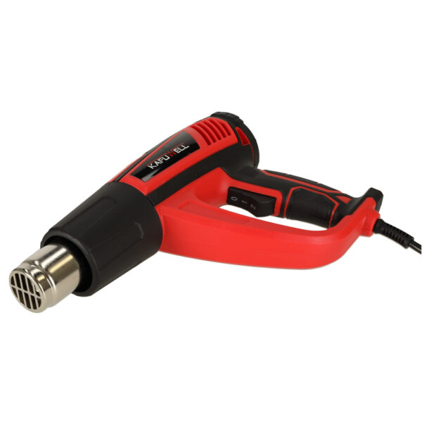 KAFUWELL Opalarka elektryczna z regulacja tempratury 0-600 st. C przepływ powietrza 300-500 l/min + 4 wymienne końcówki 1850W - obrazek 3