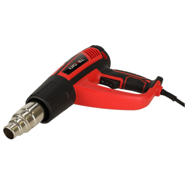 KAFUWELL Opalarka elektryczna z regulacja tempratury 0-600 st. C przepływ powietrza 300-500 l/min + 4 wymienne końcówki 1850W - obrazek 4