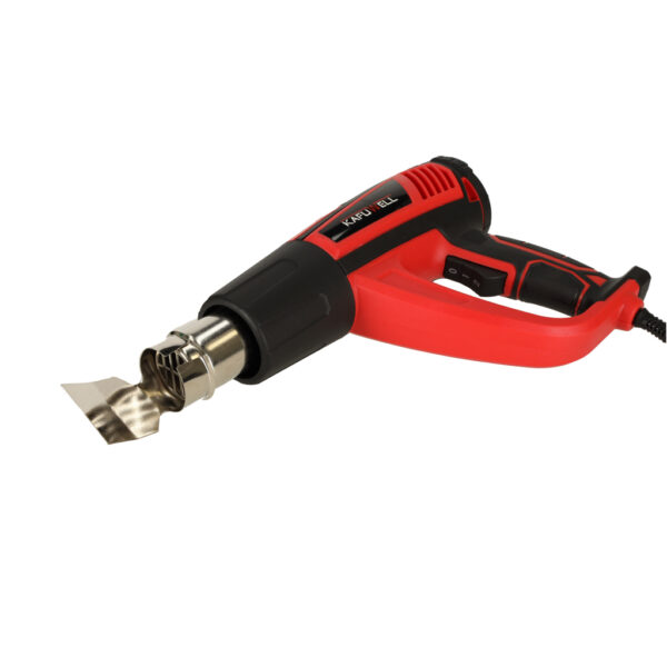 KAFUWELL Opalarka elektryczna z regulacja tempratury 0-600 st. C przepływ powietrza 300-500 l/min + 4 wymienne końcówki 1850W - obrazek 5