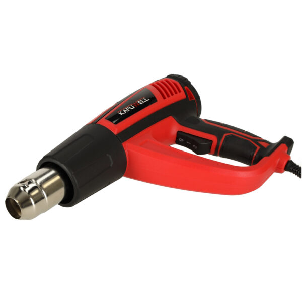 KAFUWELL Opalarka elektryczna z regulacja tempratury 0-600 st. C przepływ powietrza 300-500 l/min + 4 wymienne końcówki 1850W - obrazek 6
