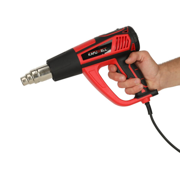 KAFUWELL Opalarka elektryczna z regulacja tempratury 0-600 st. C przepływ powietrza 300-500 l/min + 4 wymienne końcówki 1850W - obrazek 9