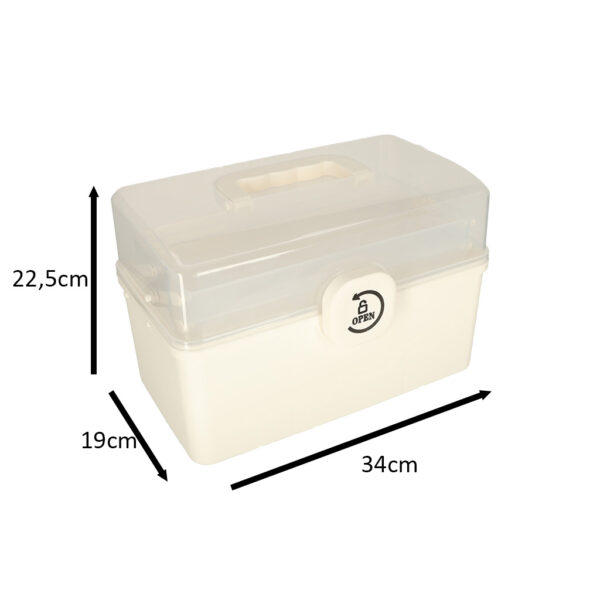Organizer na leki pojemnik pudełko kasetka apteczka duży XXL na zamek skrzynka 34x19x22,5cm - obrazek 9
