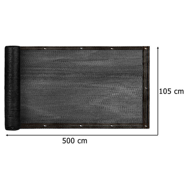 Osłona balkonowa LUARO mata maskująca siatka cieniująca na balkon taras 150g/m2 105x500cm UV - obrazek 7