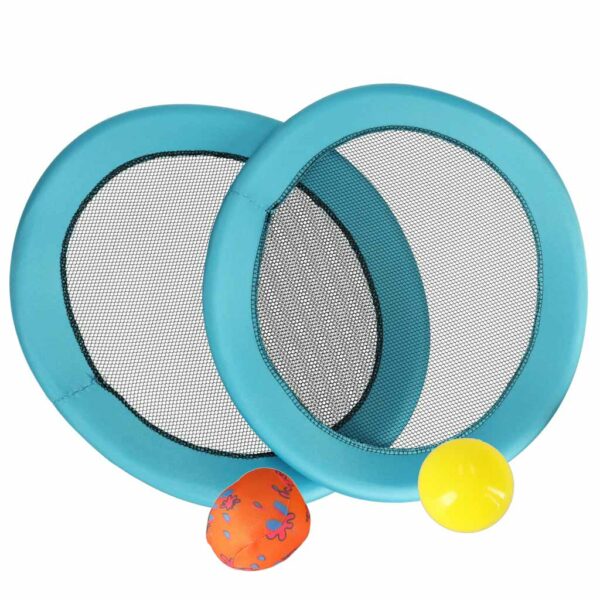 Paletki do gry rakiety z siateczki zestaw 2 piłki i paletki 44cm - obrazek 2