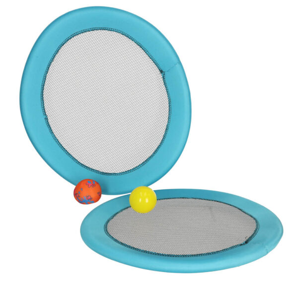 Paletki do gry rakiety z siateczki zestaw 2 piłki i paletki 44cm - obrazek 5