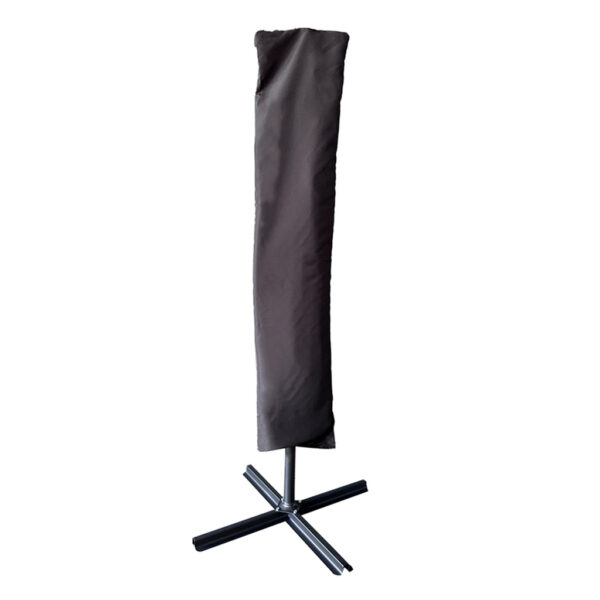 Parasol ogrodowy duży składany z wysięgnikiem 290cm czarny - obrazek 5