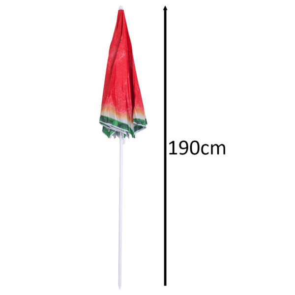 Parasol ogrodowy plażowy regulowany łamany 150cm arbuz UV - obrazek 6