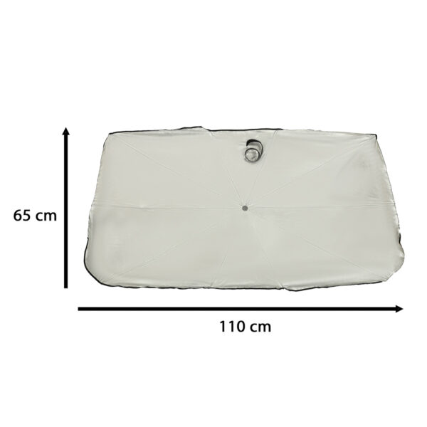 Parasol osłona przeciwsłoneczna na przednią szybę do samochodu auta mata składana UV 65x110cm - obrazek 6