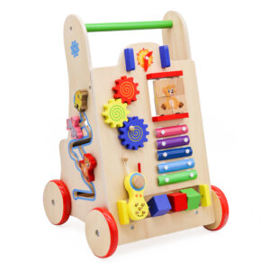 Pchacz chodzik drewniany kostka edukacyjna 6w1