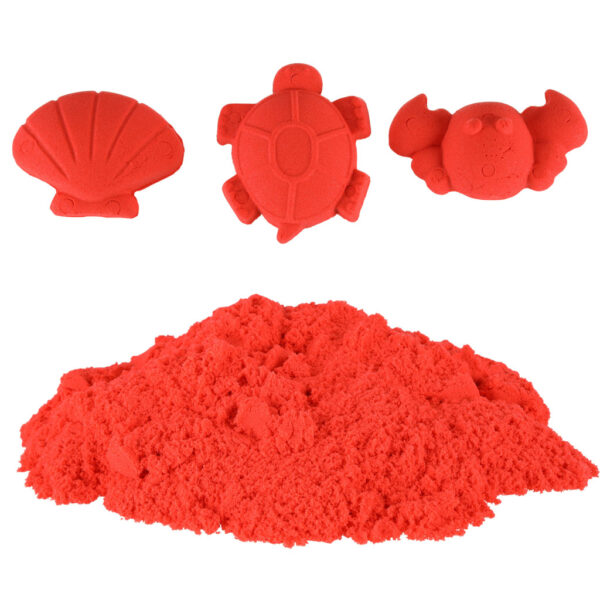 Piasek dla dzieci 1kg w woreczku czerwony - obrazek 4
