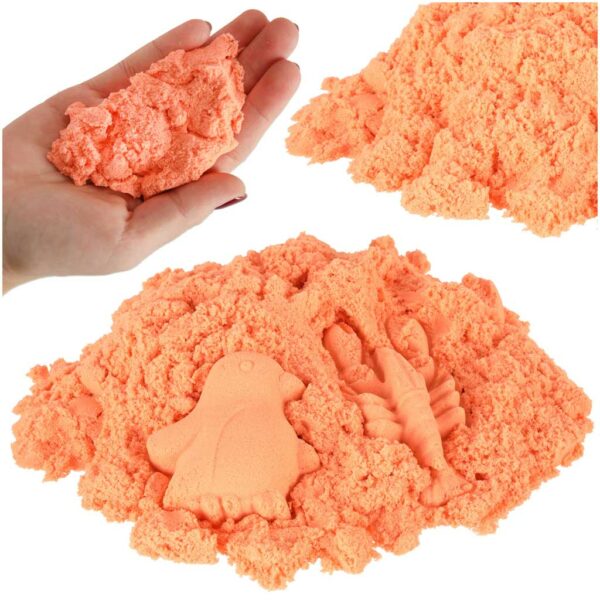 Piasek dla dzieci 1kg w woreczku pomarańczowy