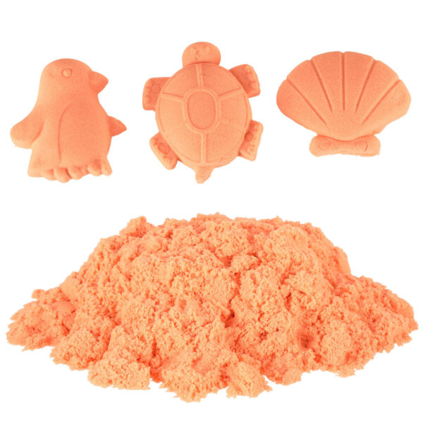 Piasek dla dzieci 1kg w woreczku pomarańczowy - obrazek 4