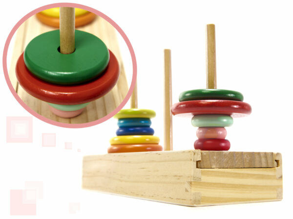 Piramida drewniana z podstawą wieża sorter - obrazek 4