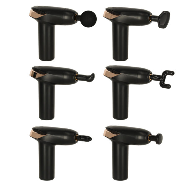 Pistolet do masażu masażer do pleców ciała mini LED 6w1 - obrazek 9