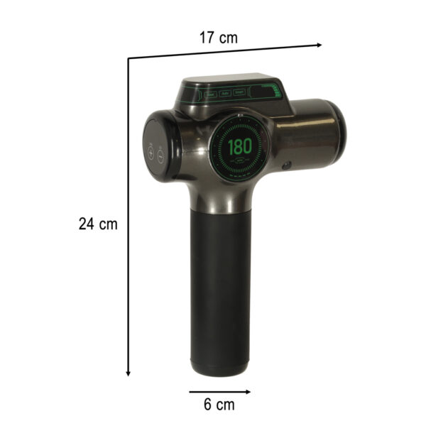Pistolet do masażu masażer do pleców ciała wyświetlacz LED 8w1 - obrazek 13