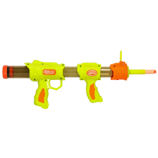 Pistolet na kulki karabin na piankowe naboje solidny dla dzieci gra 2w1 zielony - obrazek 3