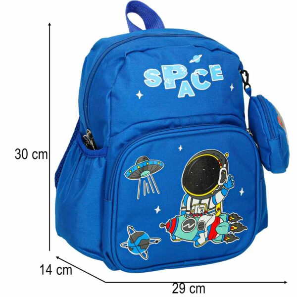 Plecak dla przedszkolaka szkolny dziecięcy astronauta 30x14x23cm - obrazek 10