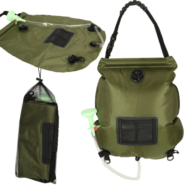 Prysznic turystyczny solarny polowy kempingowy 20L XXL z termometrem - obrazek 13