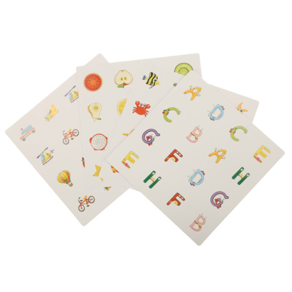 Gra planszowa memory montessori zestaw puzzle drewniane 4 karty - obrazek 6