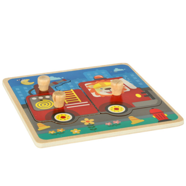 Puzzle drewniane sorter układanka straż pożarna - obrazek 4