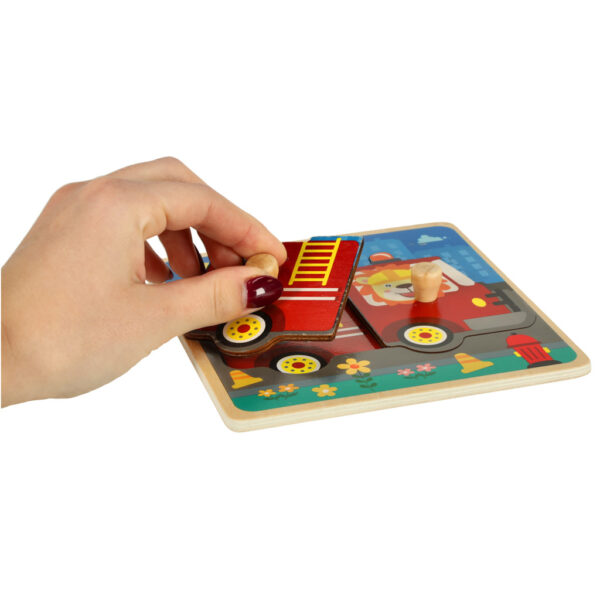 Puzzle drewniane sorter układanka straż pożarna - obrazek 7