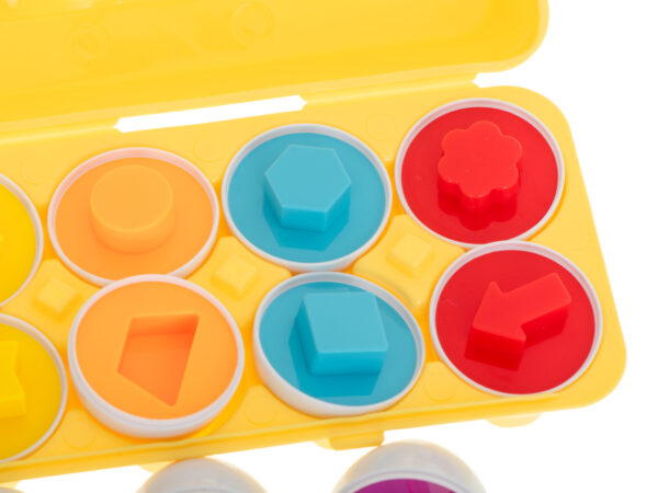 Układanka edukacyjna sorter dopasuj kształty jajka 12 sztuk - obrazek 3