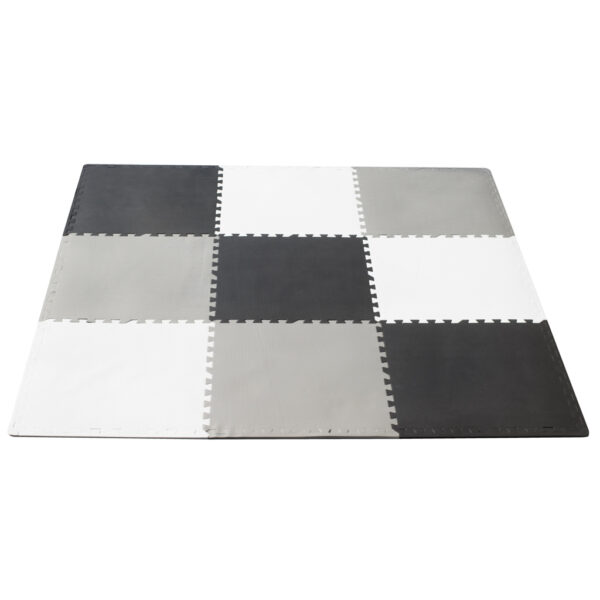 Mata edukacyjna piankowa puzzle szara 180 x 180 cm 9 elementów - obrazek 2