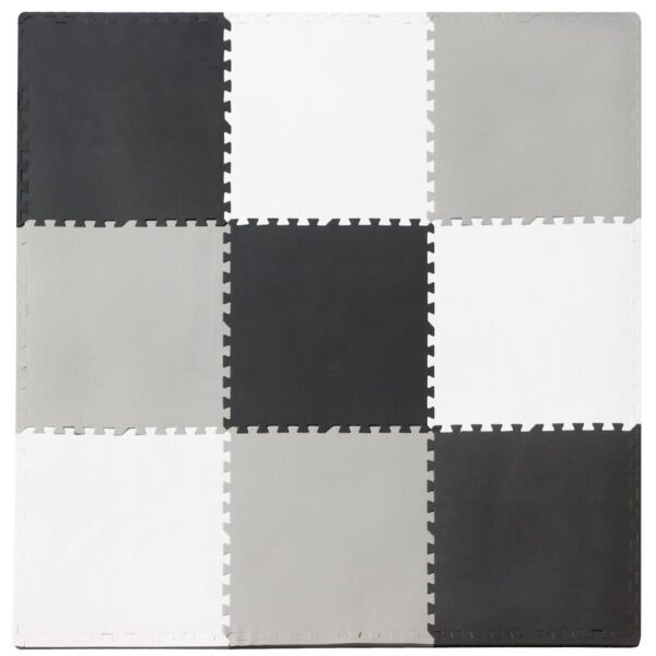 Mata edukacyjna piankowa puzzle szara 180 x 180 cm 9 elementów - obrazek 3
