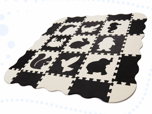 Mata edukacyjna piankowa puzzle 114 x 114 x 1 cm czarna 25 elementów - obrazek 8