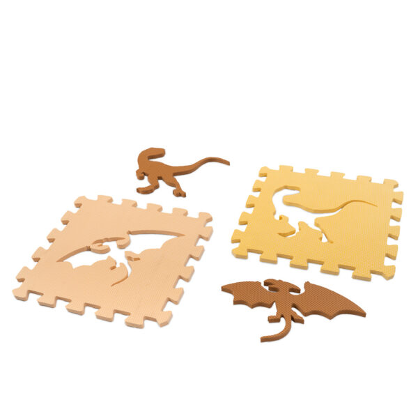 Mata edukacyjna piankowa puzzle brązowa 143 x 143 cm 36 elementów - obrazek 12