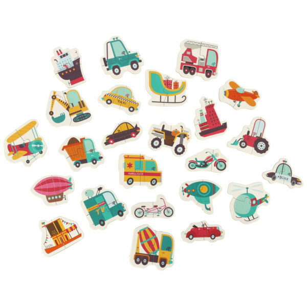 Puzzle w puszce pojazdy 24 puzzle - obrazek 3