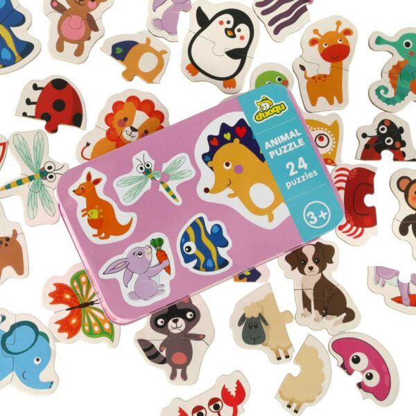 Puzzle w puszce zwierzątka 24 puzzle - obrazek 4