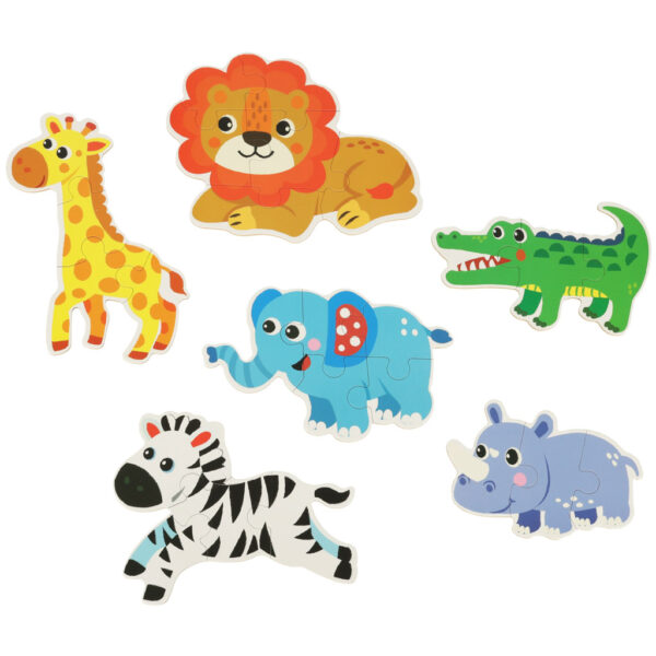 Puzzle w puszce zwierzątka safari 25 puzzli - obrazek 2