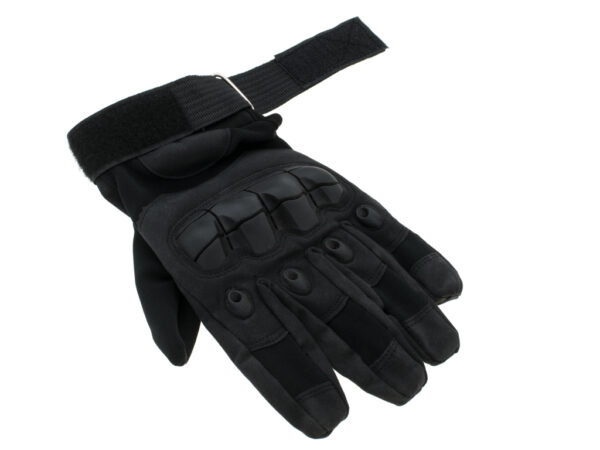 Rękawice taktyczne survival wojskowe ochrona kostek XL czarne - obrazek 3